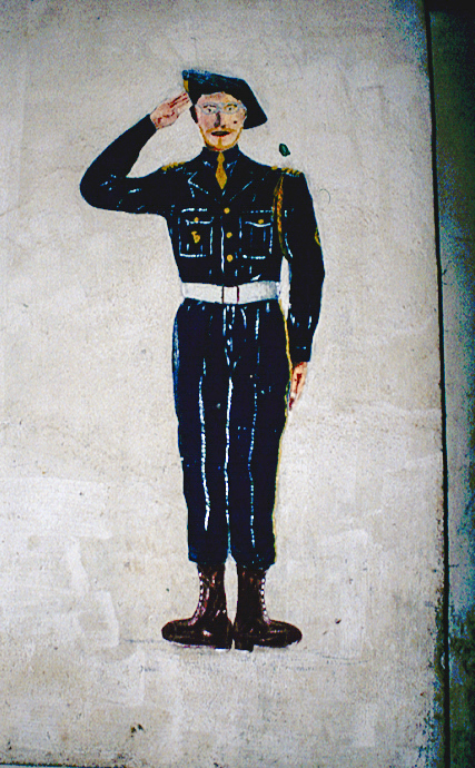 Ligne Maginot - ROQUEBRUNE - CORNILLAT - (Ouvrage d'artillerie) - Bloc 1
Peinture murale dans le bloc d'entrée - LOVINY Alain