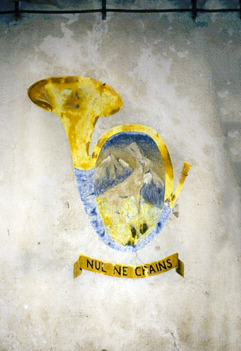 Ligne Maginot - ROQUEBRUNE - CORNILLAT - (Ouvrage d'artillerie) - Peinture murale dans le bloc d'entrée - LOVINY Alain