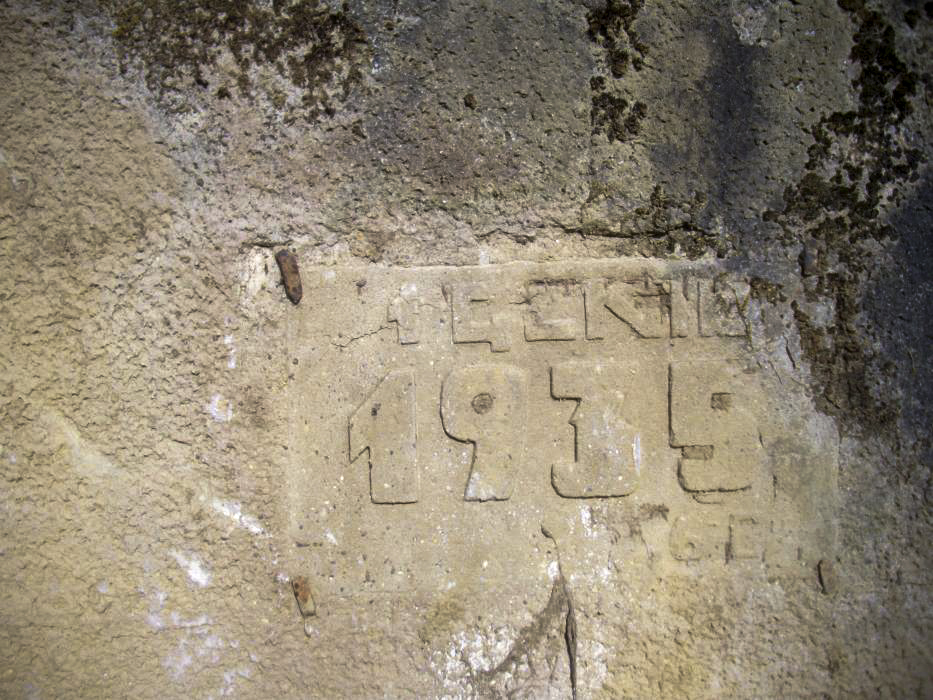 Ligne Maginot - EICHELBERG SUD - RAVIN MICONNET - (Blockhaus pour canon) - Cartouche du 1er Génie daté de 1939 - ALMO