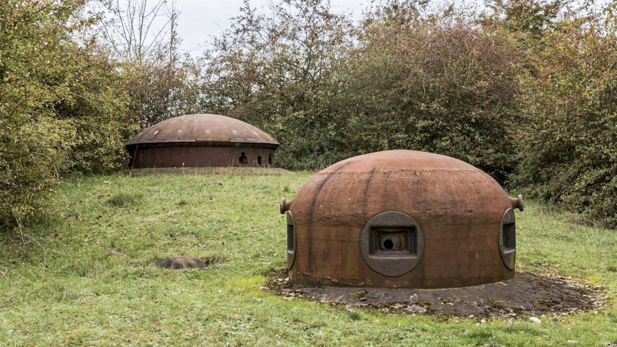 Ligne Maginot - WELSCHHOF - (Ouvrage d'infanterie) - Bloc 2
Tourelle pour 2 AM et cloche GFM type B - YAMI1900