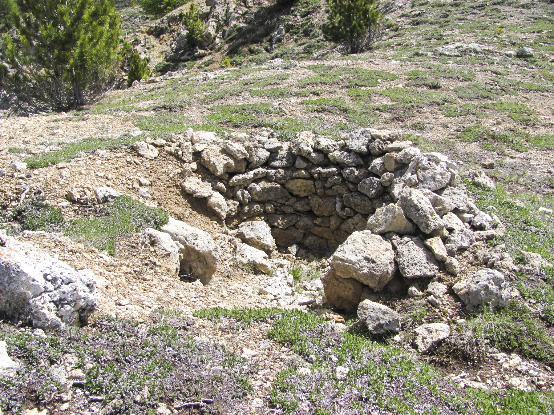 Ligne Maginot - COL FROMAGE - (Abri) - Cuve en pierres sèches battant le versant vallée du Cristillan - Marc ENDINGER