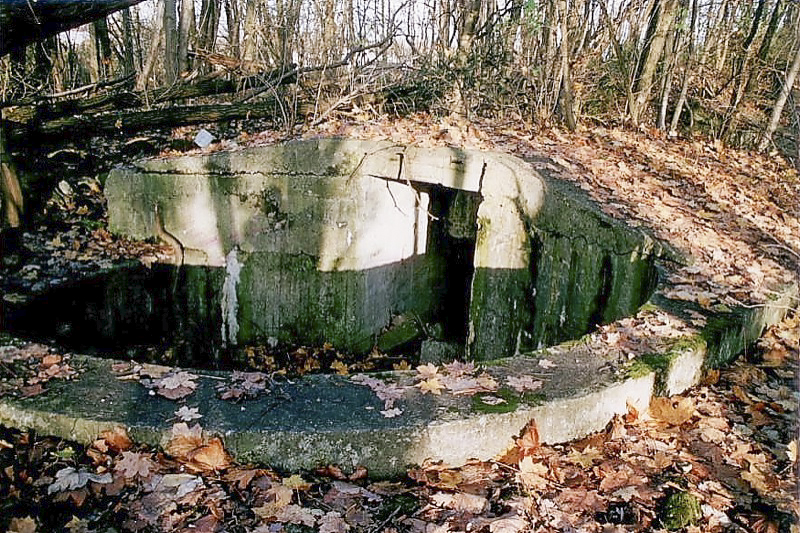 Ligne Maginot - OUVRAGE NEY-RAPP - (Position d'artillerie préparée) - Bloc ouest
La cuve pour canon de 10 cm KiSL et l'entrée de la soute à munitions - Antoine Schoen