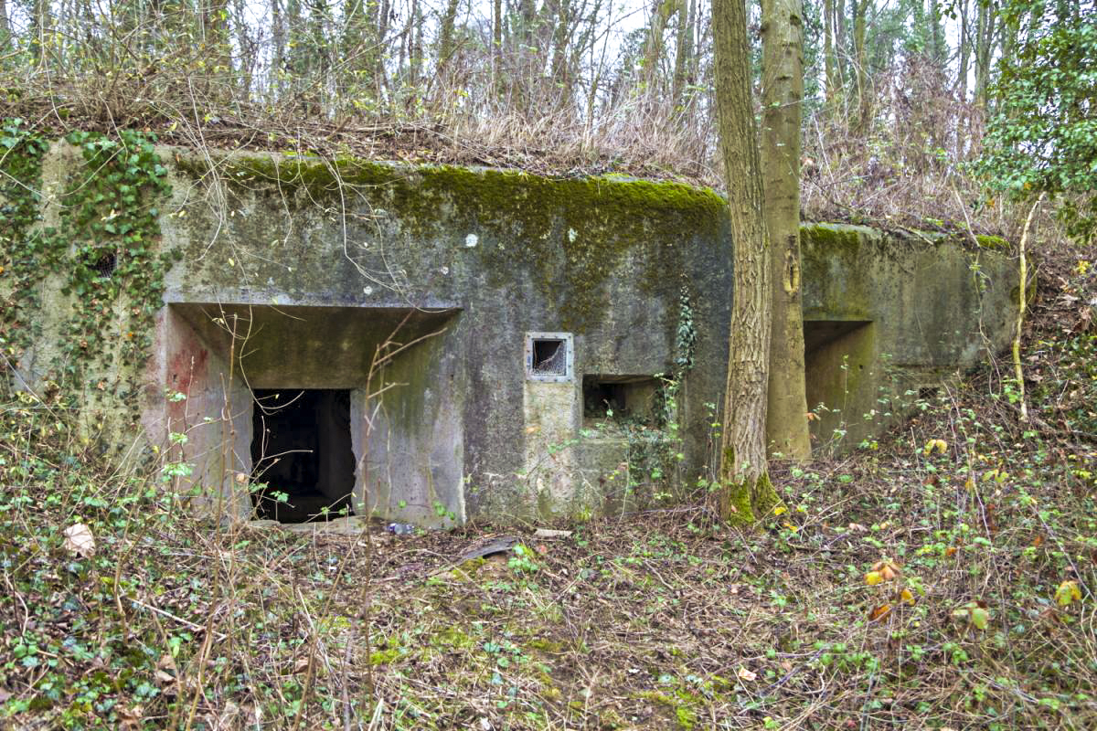 Ligne Maginot - DUCROT OUEST - (Casemate d'artillerie) - Entre les deux embrasures, le créneau du poste de conduite de tir - Antoine Schoen
