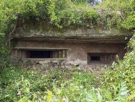 Ligne Maginot - KUBELMUEHLE 2 (AVANT POSTE) - (Blockhaus pour canon) - Façade de la chambre de tir mitrailleuse et AC 47