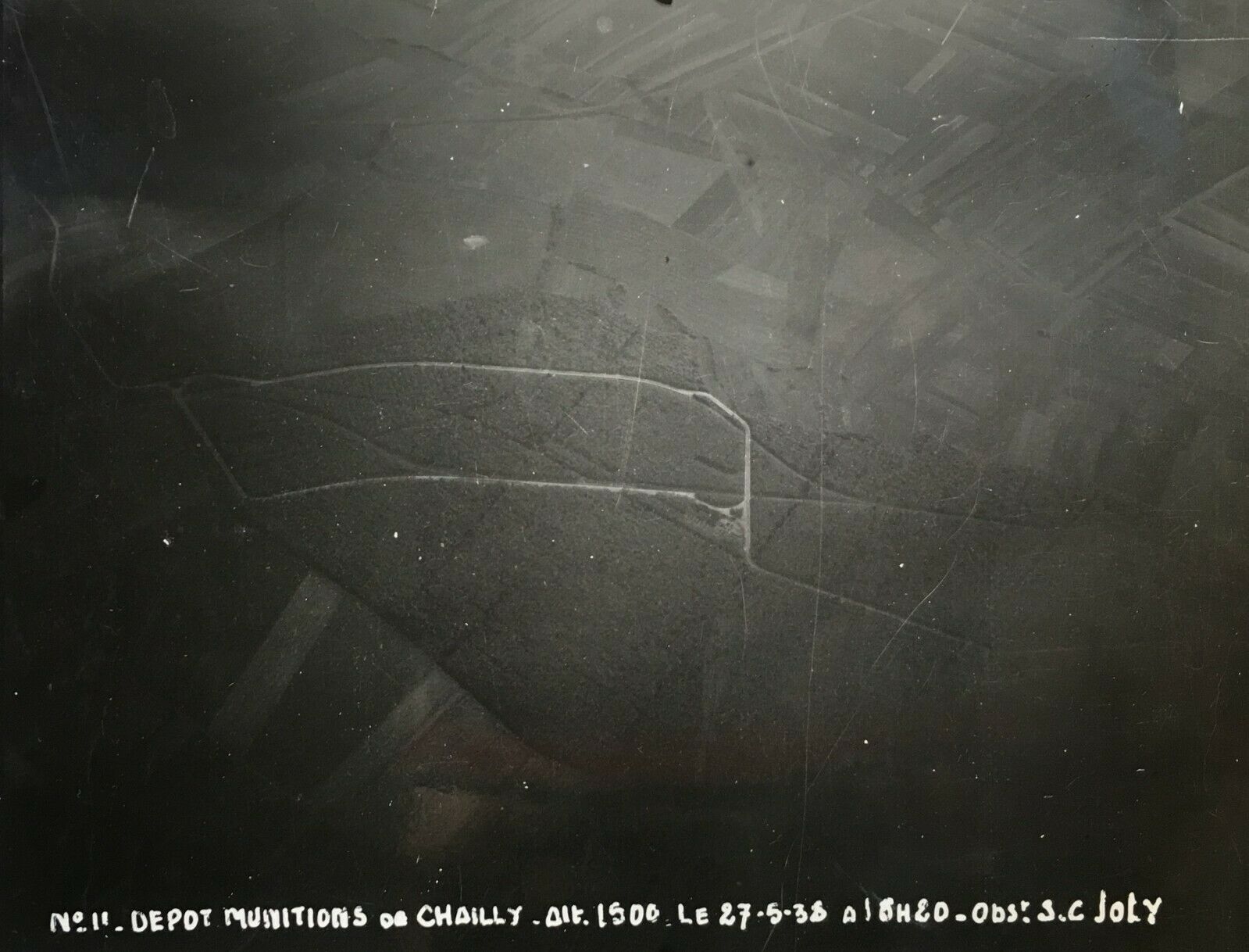 Ligne Maginot - VERGERS DE CHAILLY - DéPôT ARRIèRE - (Dépôt de Munitions) - Photo aérienne de l'emprise du dépôt 
Mai 1938 - SC JOLY - Armée Française