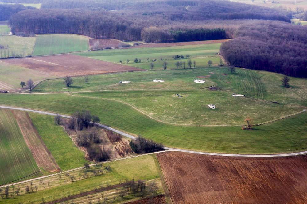 Ligne Maginot - SCHOENENBOURG - (Ouvrage d'artillerie) - Photo aérienne de l'ouvrage - GRAMI
