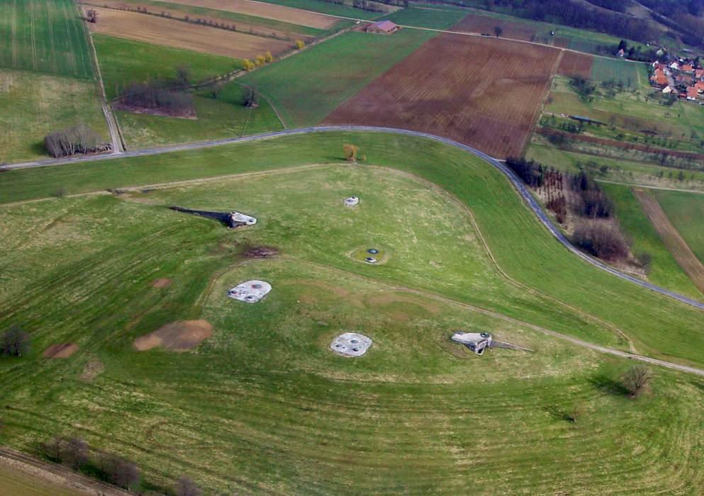 Ligne Maginot - SCHOENENBOURG - (Ouvrage d'artillerie) - Photo aérienne de l'ouvrage - GRAMI