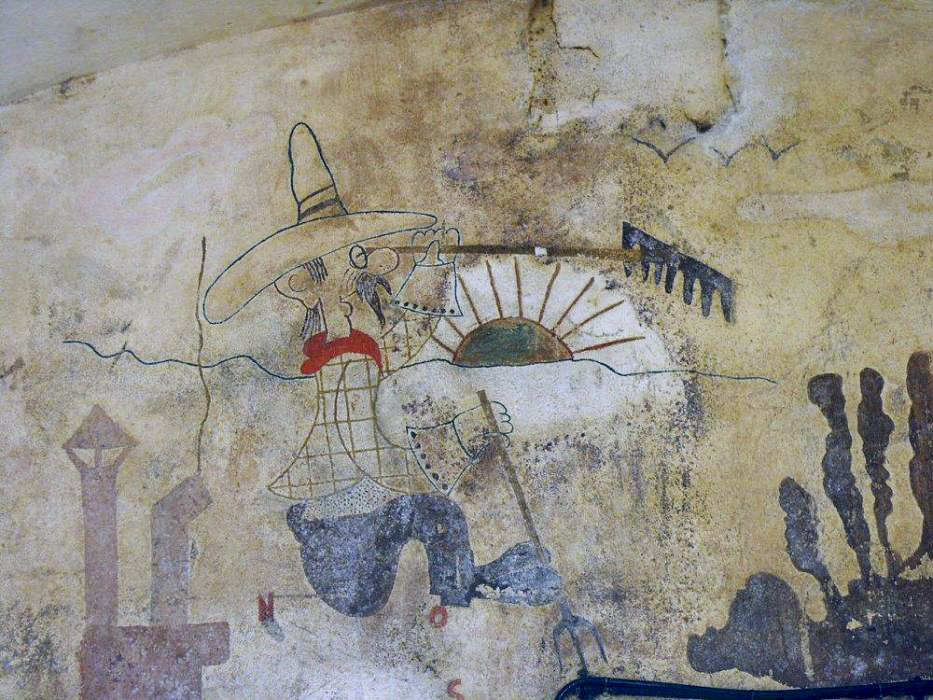 Ligne Maginot - SCHOENENBOURG - (Ouvrage d'artillerie) - Cuisine
Peintures murales et graffitis dans les locaux de l'ouvrage - GRAMI