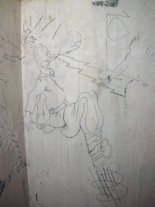 Ligne Maginot - SCHOENENBOURG - (Ouvrage d'artillerie) - Bloc 5
Peintures murales et graffitis dans les locaux de l'ouvrage - GRAMI