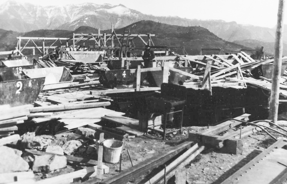 Ligne Maginot - MONTE GROSSO (MG) - E02 - (Ouvrage d'artillerie) - Construction de l'ouvrage. Photo Société Roussel de Nancy - Société Roussel