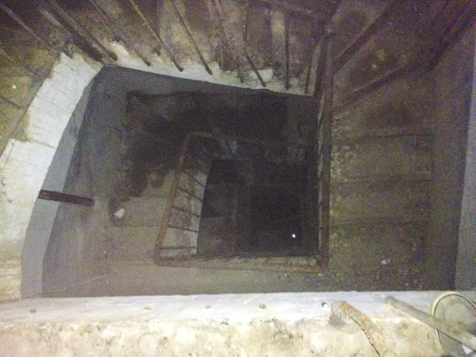 Ligne Maginot - BOIS DE HOFFEN EST - O3 - (Casemate d'infanterie - Simple) - La cage d'escalier donnant sur les dessous de l'ouvrage projeté mais non construit - EVA Philippe