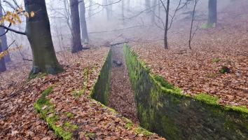 Ligne Maginot - HOCHWALD C7 - (Casemate d'infanterie) - L'entrée de la tranchée maçonnée menant à la casemate