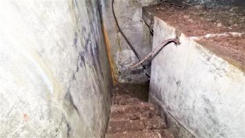 Ligne Maginot - HOCHWALD C9 - (Casemate d'infanterie) - 
L'escalier menant à l'étage supérieur