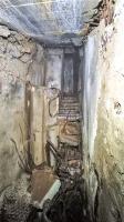 Ligne Maginot - HOCHWALD C7 - (Casemate d'infanterie) - L'escalier menant à la cloche GFM On remarque l'échelle dans le passage servant à monter à l'intérieur de la cloche.