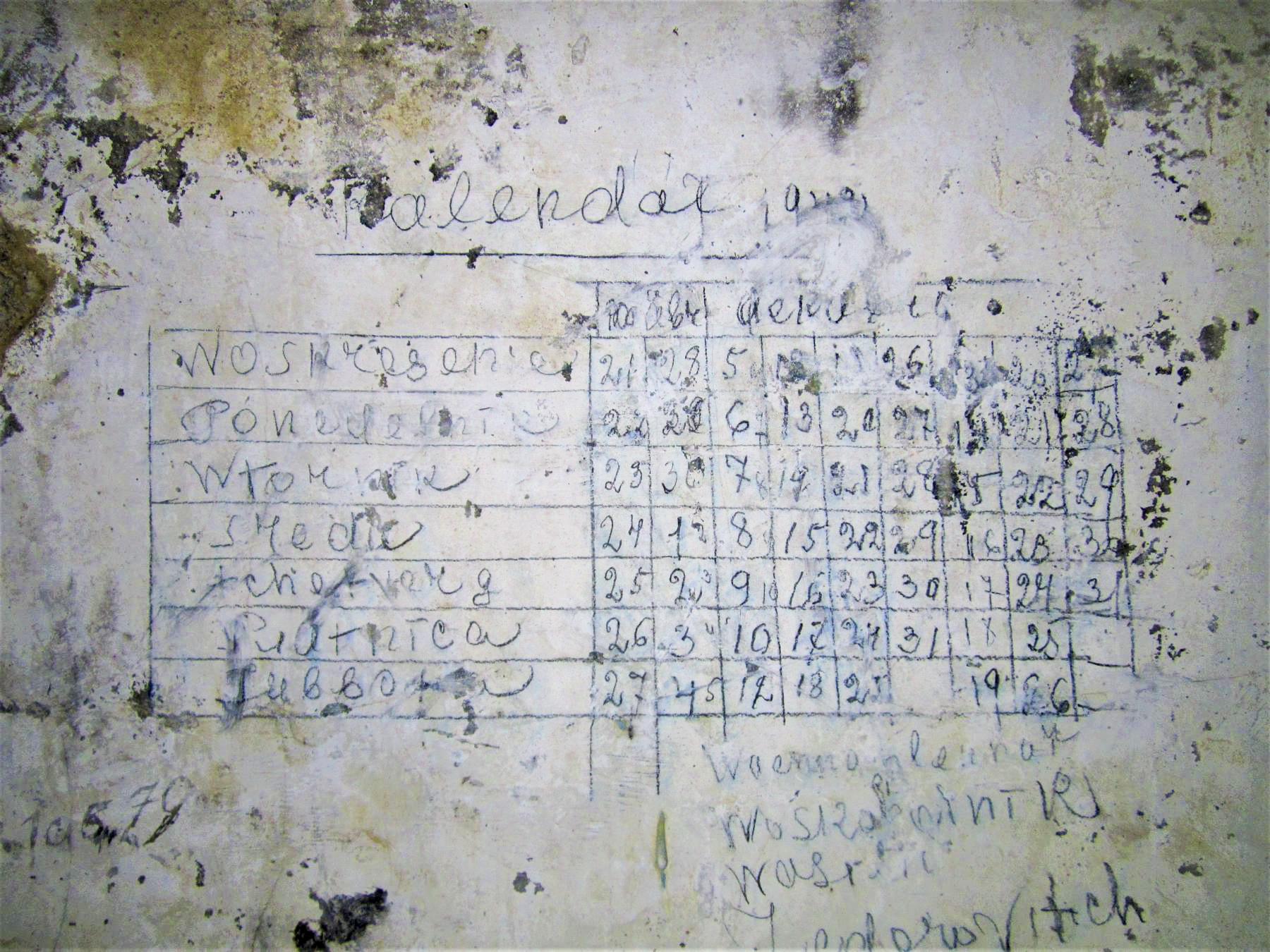 Ligne Maginot - PETIT REDERCHING - (Abri) - Calendrier de prisonniers soviétiques 1943 - Gregory Fuchs