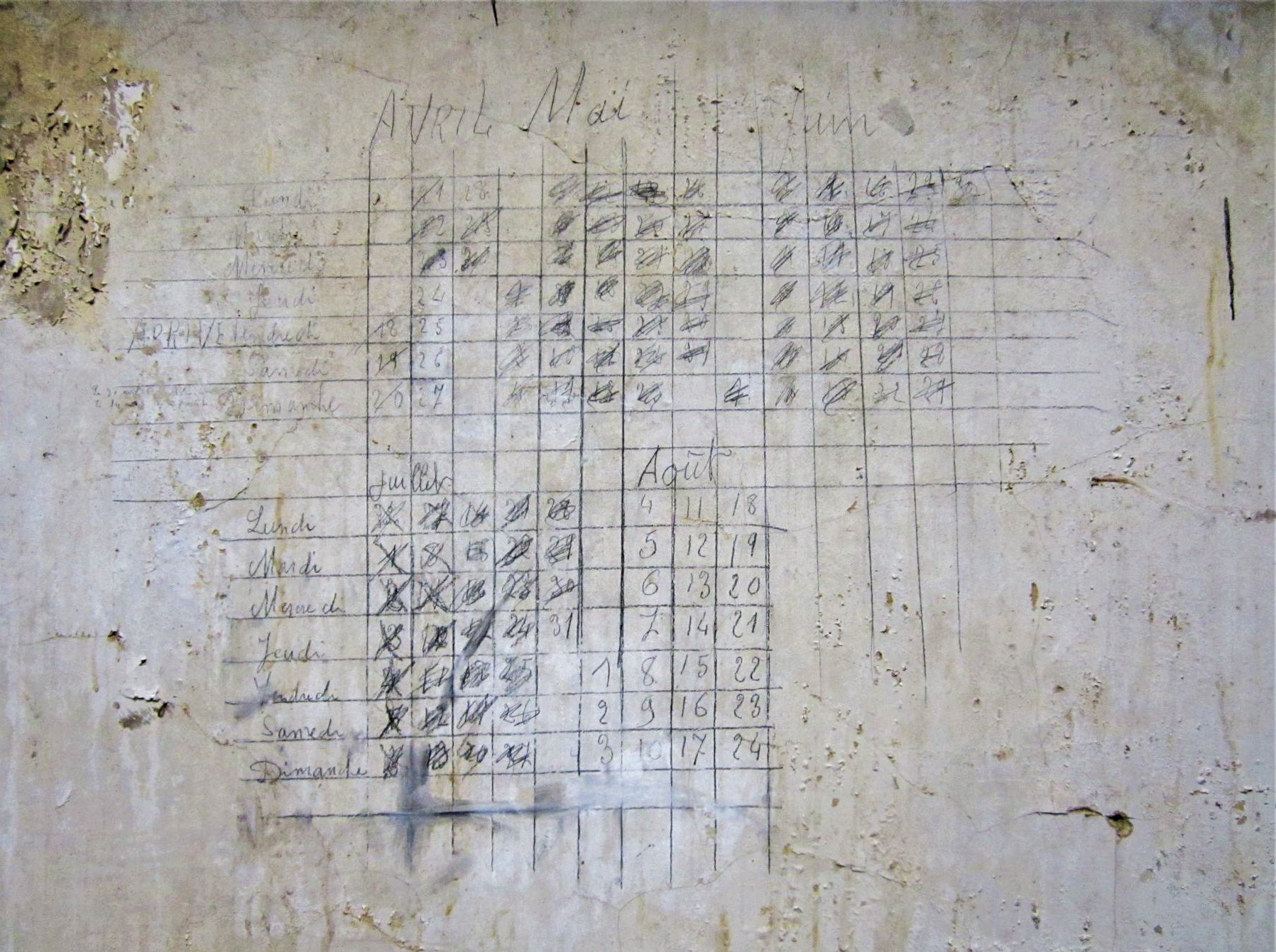 Ligne Maginot - PETIT REDERCHING - (Abri) - Calendrier de prisonniers soviétiques - Gregory Fuchs