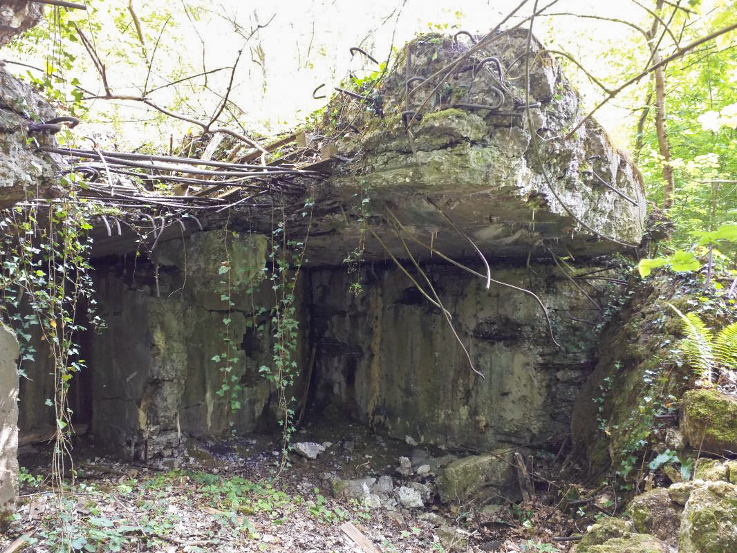 Ligne Maginot - SELTZBACH 5 - (Blockhaus pour arme infanterie) - La façade de l'entrée a été soufflée - gregfuchs