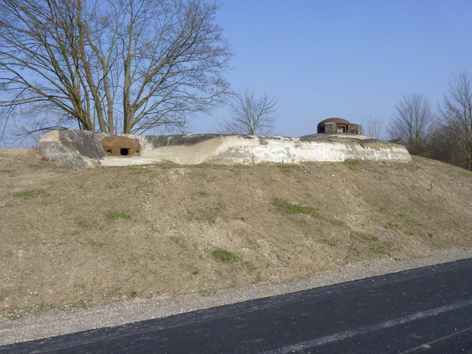 Ligne Maginot - AUENHEIM NORD - (Casemate d'infanterie) - Vue générale de la casemate depuis la sud, la façade est - Les Gardiens du Rhin