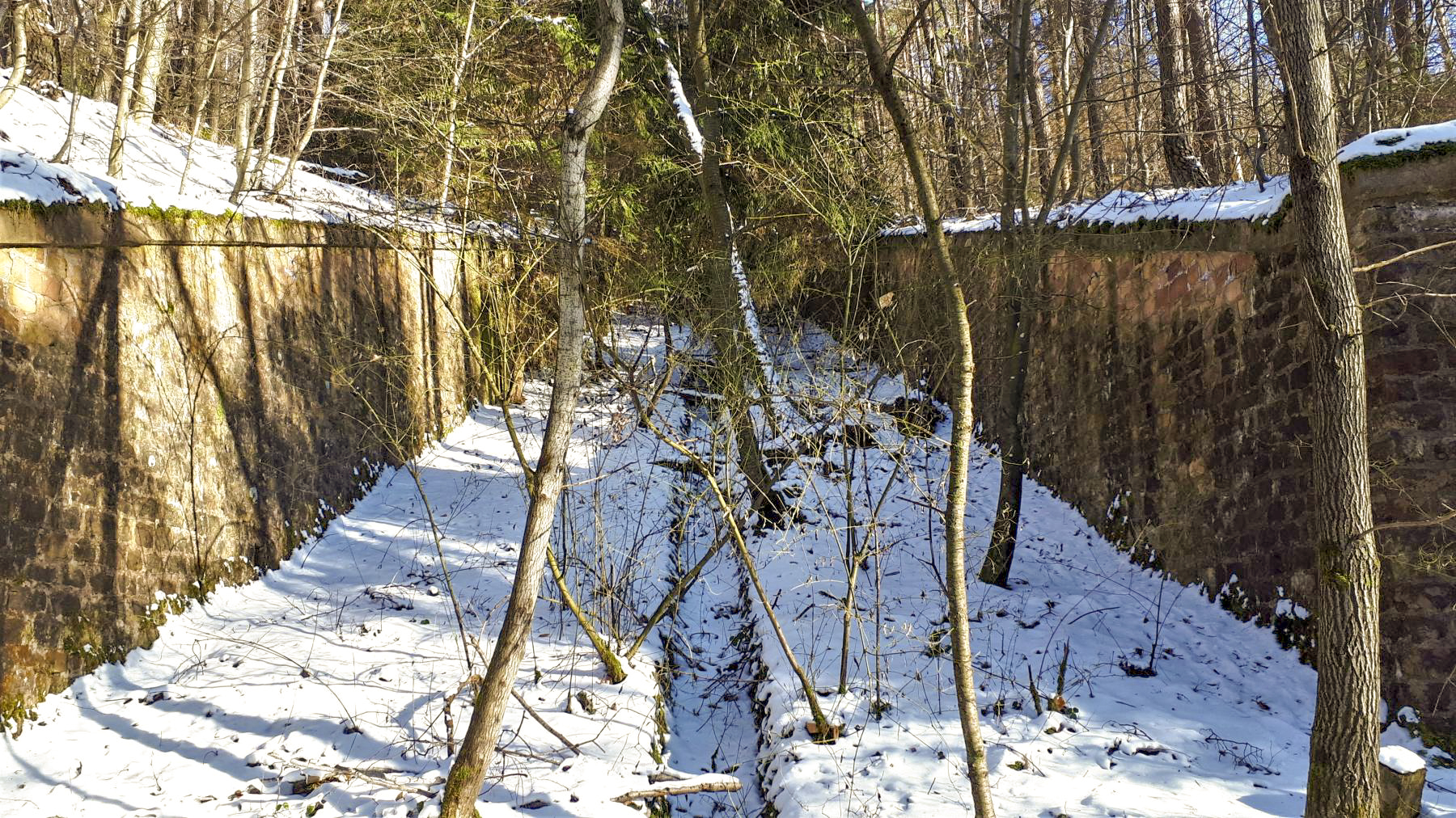 Ligne Maginot - HOCHWALD C3 - (Casemate d'infanterie - double) - L'extrémité du fossé de la casemate C3 - Gregory Fuchs