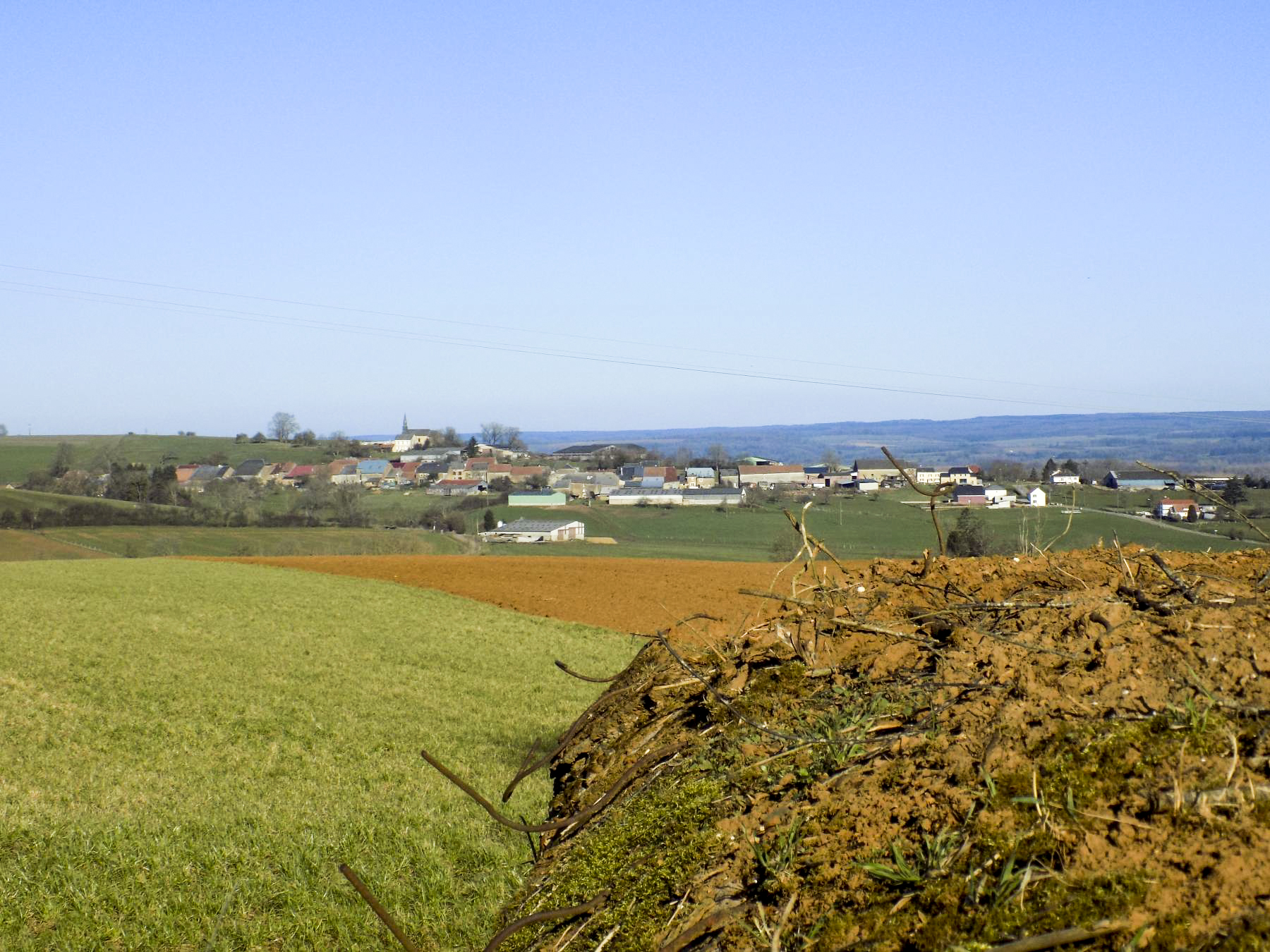 Ligne Maginot - N - LE RETAY - (Blockhaus pour canon) - Vue vers Euilly (face gauche, Hotchkiss) - R Tucker