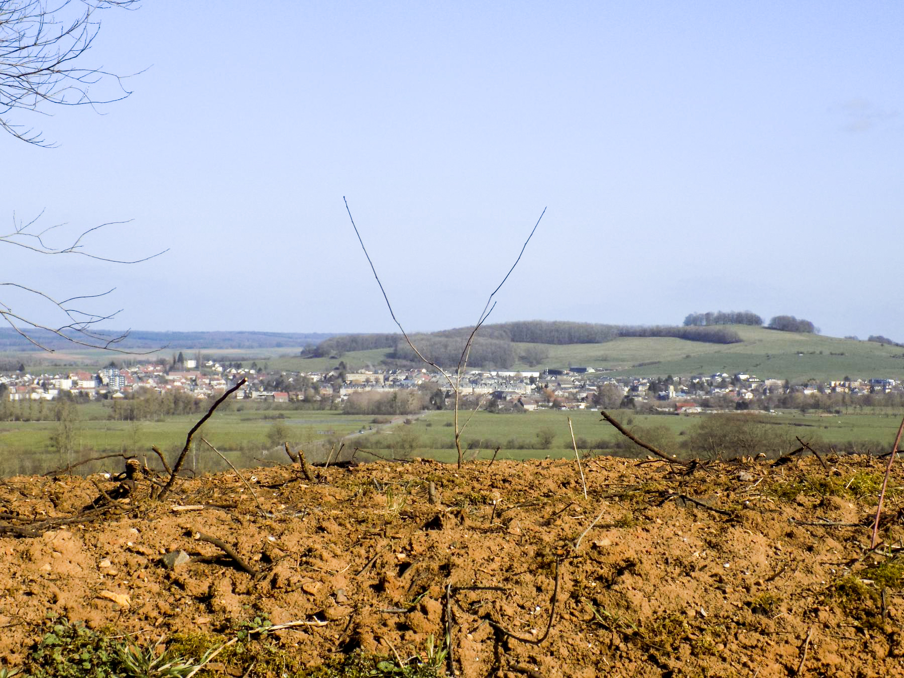 Ligne Maginot - N - LE RETAY - (Blockhaus pour canon) - Vue vers Carignan et Mont Euilly, (face frontale, canon AC et Hotchkiss) - R Tucker