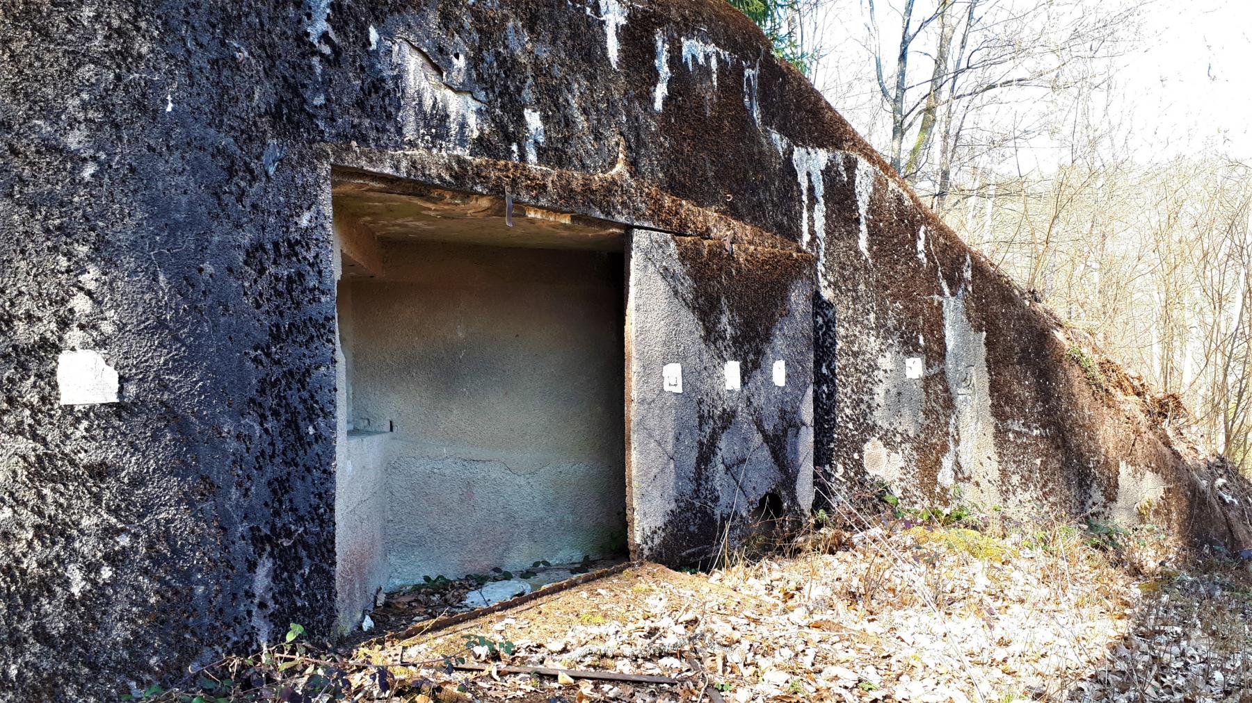 Ligne Maginot - GUNSTHAL FERME OUEST - (Blockhaus pour arme infanterie) - Vue sur la chambre de tir et le panneau de camouflage - Gregory Fuchs