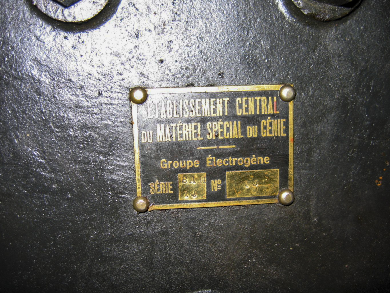 Ligne Maginot - BUCHHOLZBERG (I / 79° RIF) - (Abri) - Plaque du groupe électrogène
Visite fin 90 avec la BA901 - ammagsdr