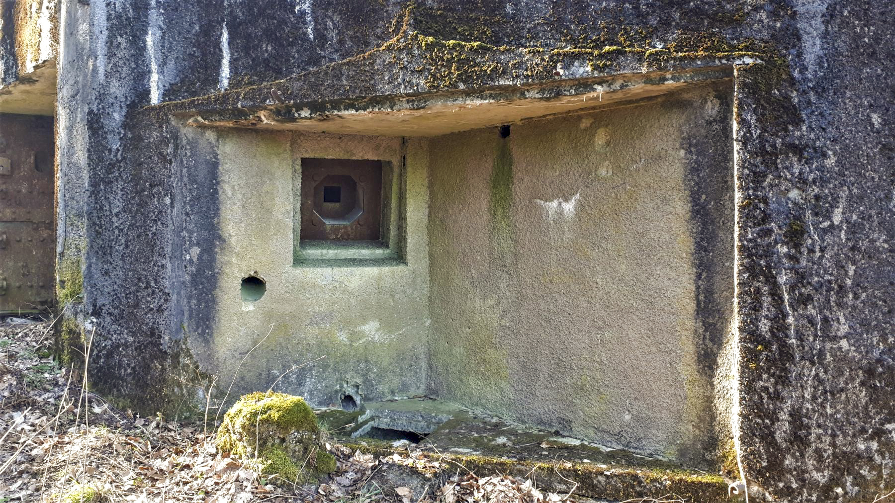 Ligne Maginot - GUNSTHAL COL EST - (Blockhaus pour arme infanterie) - Vue sur le créneau FM principal - Gregory Fuchs