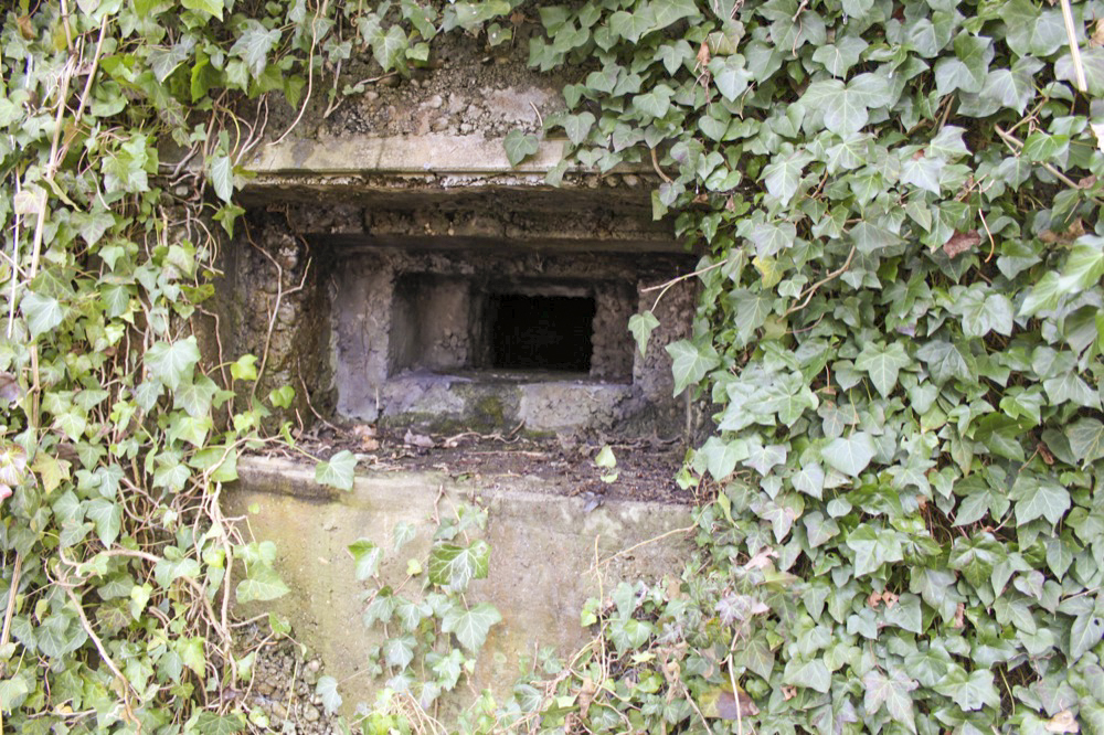 Ligne Maginot - SCHWANG - (Blockhaus pour arme infanterie) - Vue extérieure d'un des créneaux - Les Gardiens du Rhin