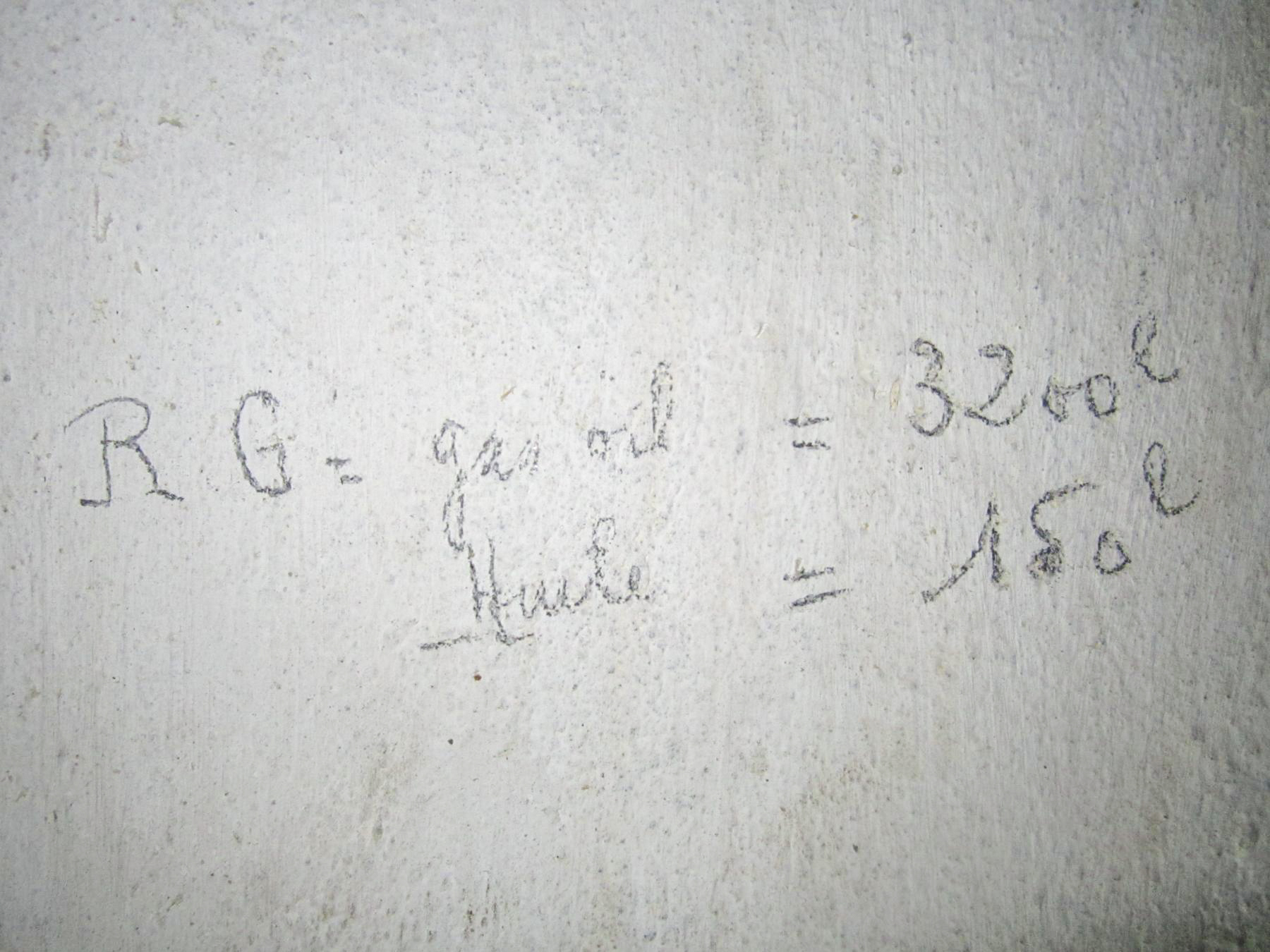 Ligne Maginot - BUCHHOLZBERG (I / 79° RIF) - (Abri) - Inventaire de la réserve général d'huile et d'essence
Curieusement cette note se trouve dans la réserve de vivres, changement d'affectation du local ? - Gregory Fuchs