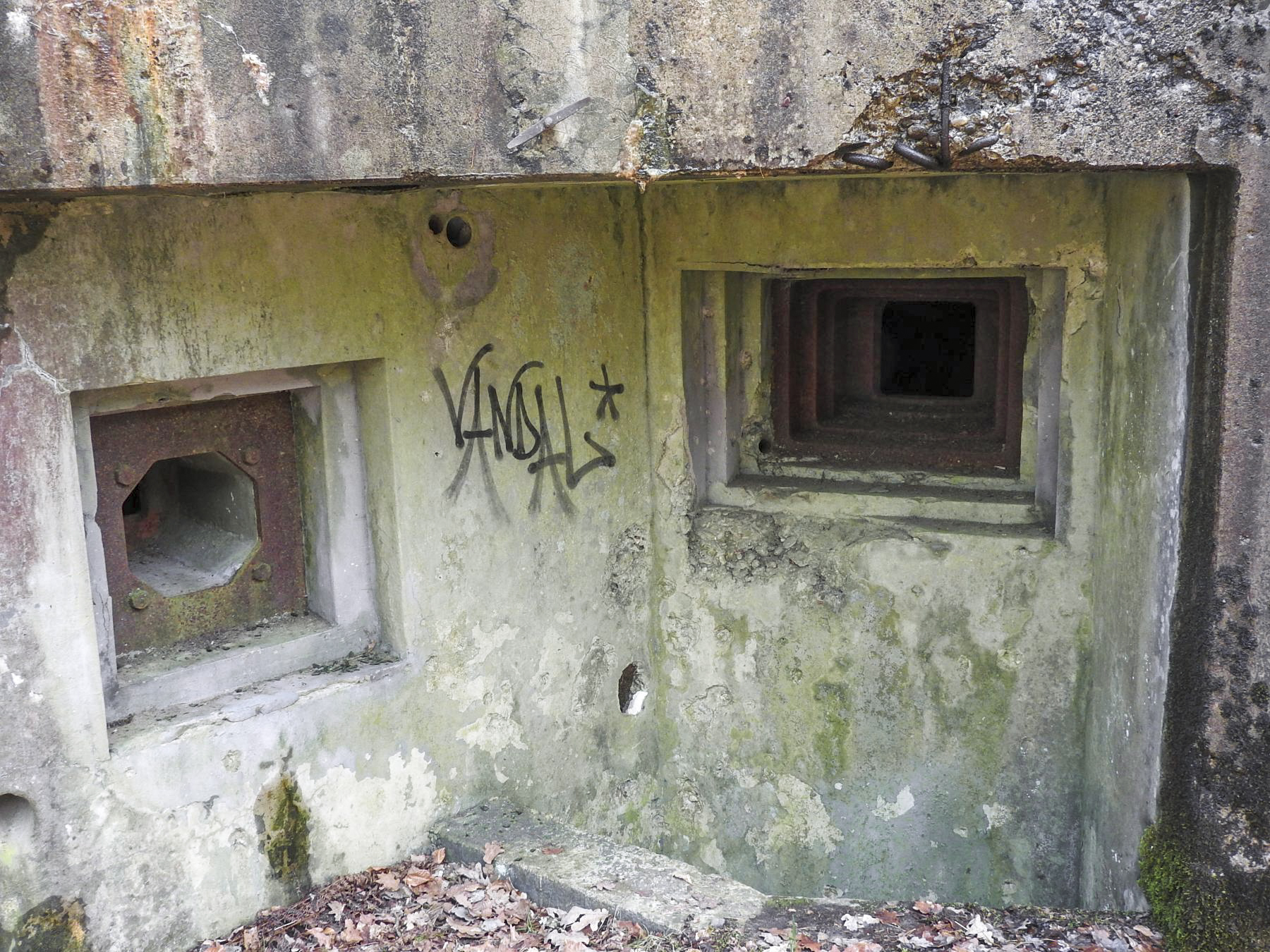 Ligne Maginot - GRAFENWEIHER CENTRE - (Casemate d'infanterie - Simple) - Les créneaux JM et FM - STENGER Mathieu