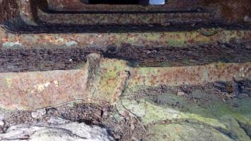 Ligne Maginot - GUNSTHAL FERME EST - (Blockhaus pour arme infanterie) - Impacts sur le créneau