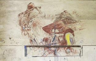 Ligne Maginot - LANGENSOULTZBACH - (Camp de sureté) - Bâtiment B
Salle 2
Peinture murale du casernement