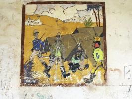 Ligne Maginot - LANGENSOULTZBACH - (Camp de sureté) - Bâtiment B
Salle 2
Peinture murale du casernement