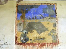 Ligne Maginot - LANGENSOULTZBACH - (Camp de sureté) - Bâtiment B
Salle 2
Peinture murale du casernement