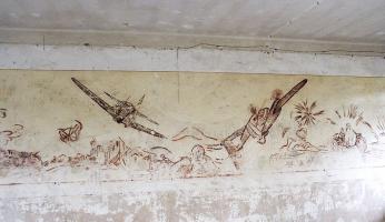 Ligne Maginot - LANGENSOULTZBACH - (Camp de sureté) - Bâtiment B
Salle 5
Peinture murale du casernement
