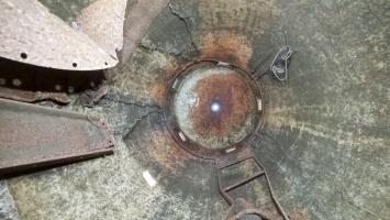Ligne Maginot - NONNENHARDT N°1 - (Blockhaus pour arme infanterie) - La cloche GFM saboté par les allemands