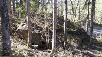Ligne Maginot - SCHMELTZBACH OUEST - (Casemate d'infanterie - Simple) - La dalle retournée par l'explosion