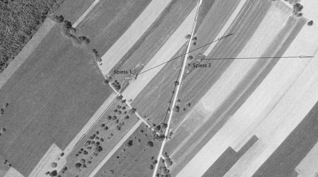 Ligne Maginot - Les blocs SPIESS 1, 2 et 3 - Les blocs Spiess 1, 2 et 3 - IGN - Géoportail 1977