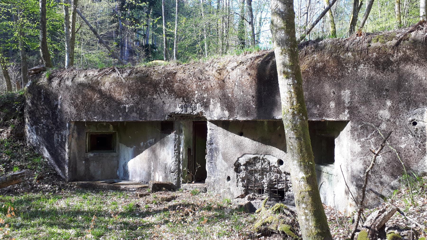 Ligne Maginot - TRAUTBACH OUEST - (Blockhaus pour arme infanterie) - Vue vers l'entrée et le créneau Ouest - Gregory Fuchs