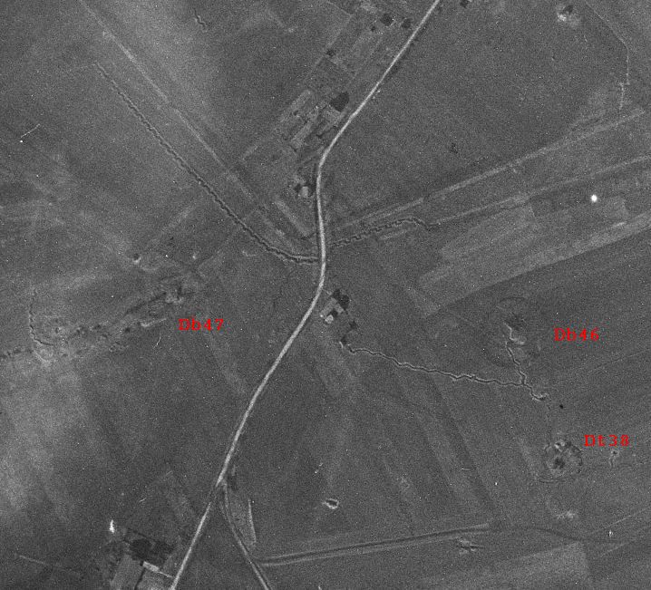 Ligne Maginot - DB46 - MB4 - LES GRANDS MONTS - (Blockhaus pour canon) - Vue aérienne de mars 1940 - IGN - Géoportail 1940