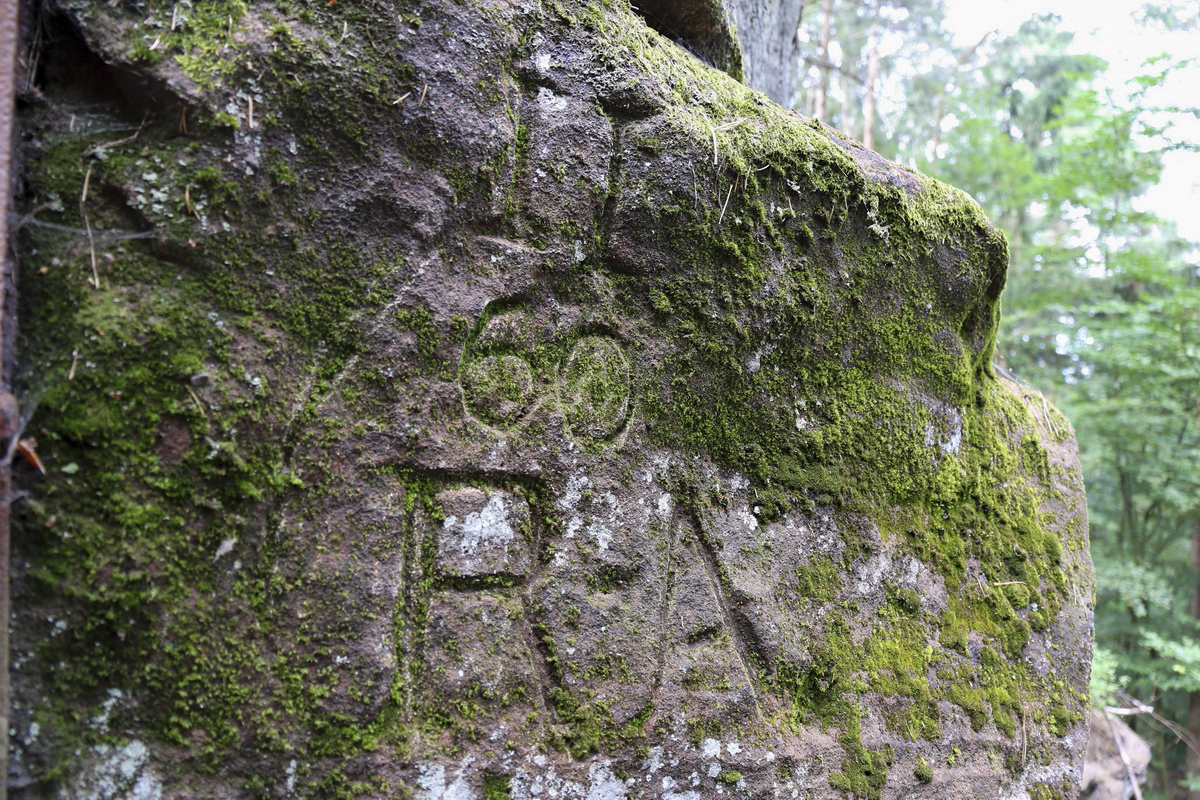 Ligne Maginot - WURZELKOPF (Observatoire d'artillerie) - Petit souvenir des Alpins qui ont occupé la position. A rapprocher de ceux du Falkenstein et du Krahberg - Alain Perouffe