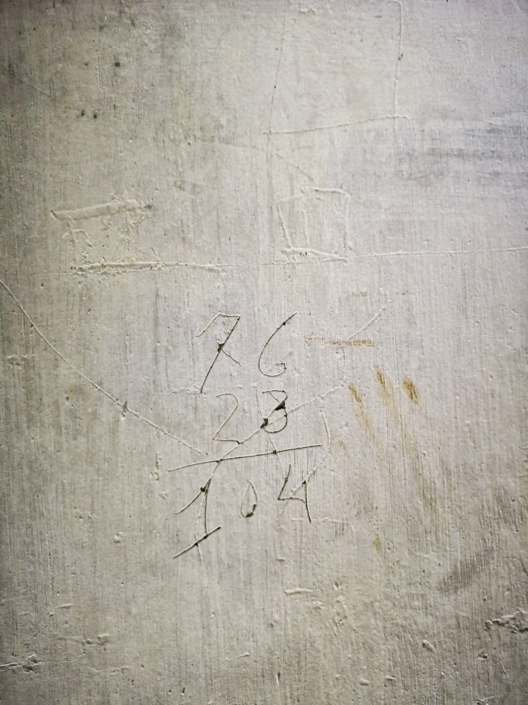 Ligne Maginot - 12T - (Chambre de coupure) - Inscriptions dans le couloir avant le local - DK_Antoine4