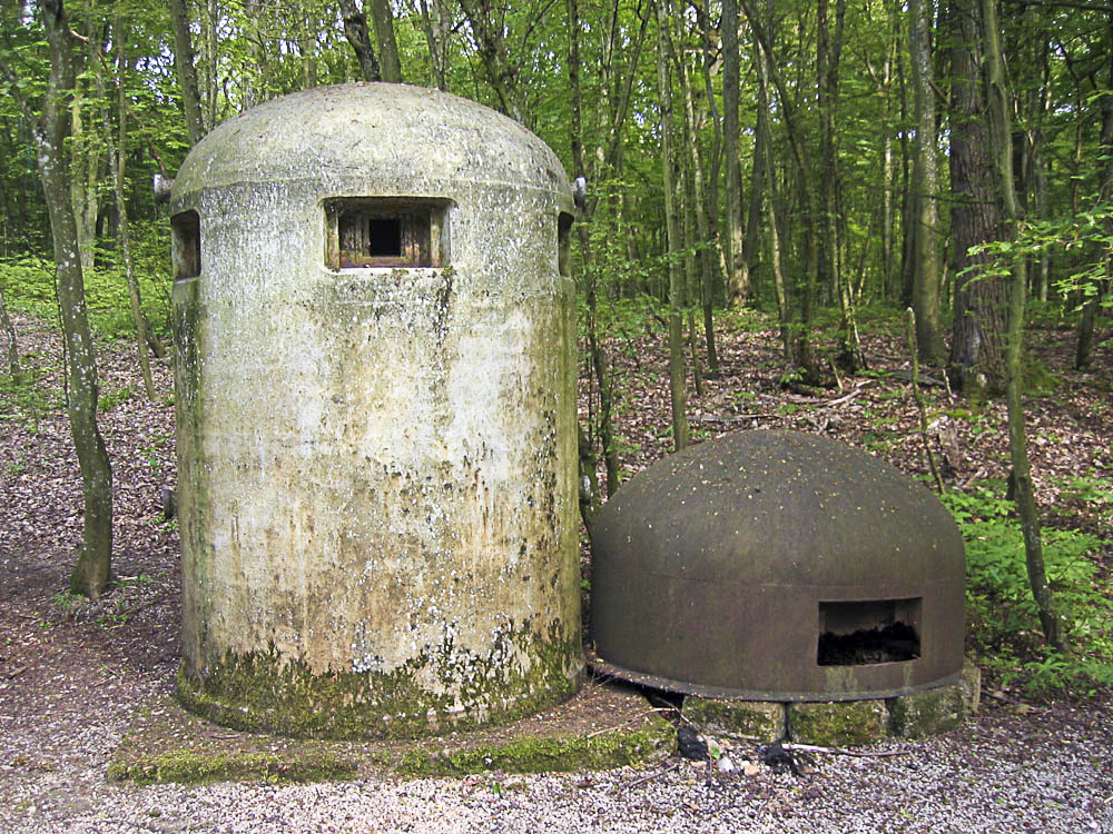 Ligne Maginot - ZEITERHOLZ - X6 - (Abri) - Cloche GFM et fausse cloche exposés devant l'abri - Michel Teiten
