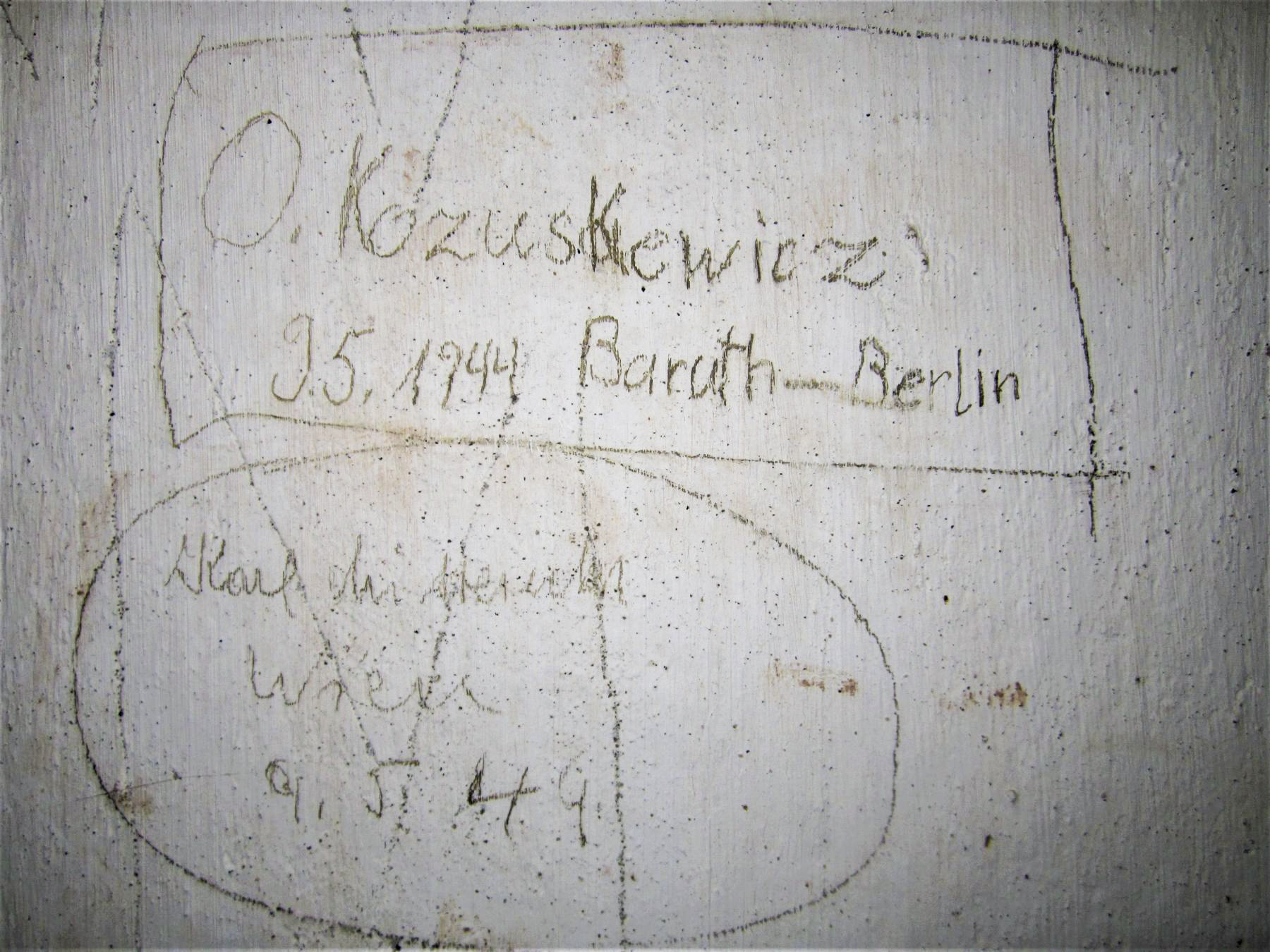 Ligne Maginot - M14 - GUNSTHAL 2 - (Blockhaus pour arme infanterie) - Graffiti de soldats allemands daté du 9/5/1944 - Gregory Fuchs