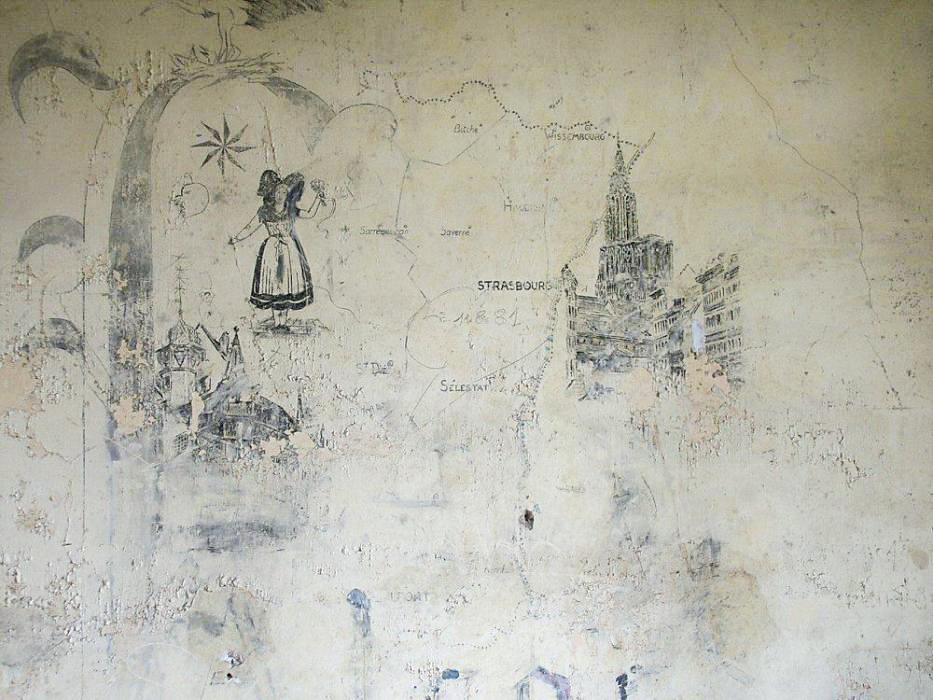 Ligne Maginot - LANGENSOULTZBACH - (Camp de sureté) - Bâtiment B
Salle 5
Peinture murale du casernement - GRAMI