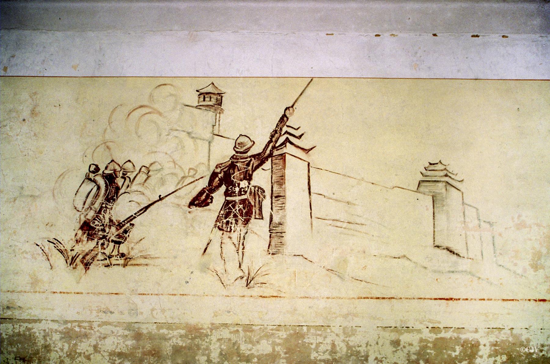 Ligne Maginot - LANGENSOULTZBACH - (Camp de sureté) - Salle 6
Peinture murale du casernement - Lia VERMEULEN