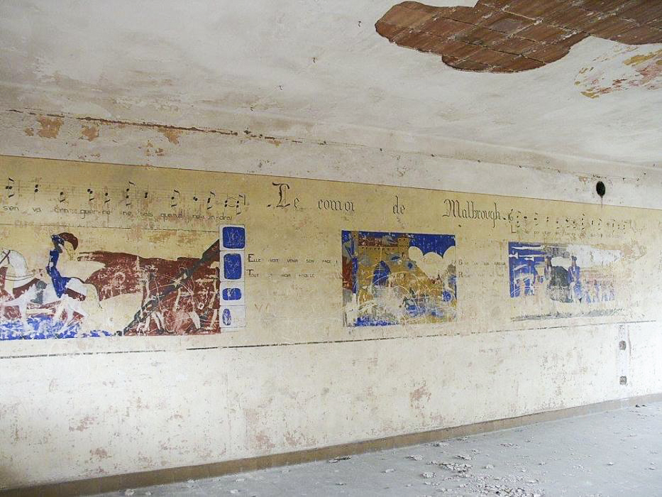 Ligne Maginot - LANGENSOULTZBACH - (Camp de sureté) - Bâtiment B
Salle 16
Peinture murale du casernement - GRAMI