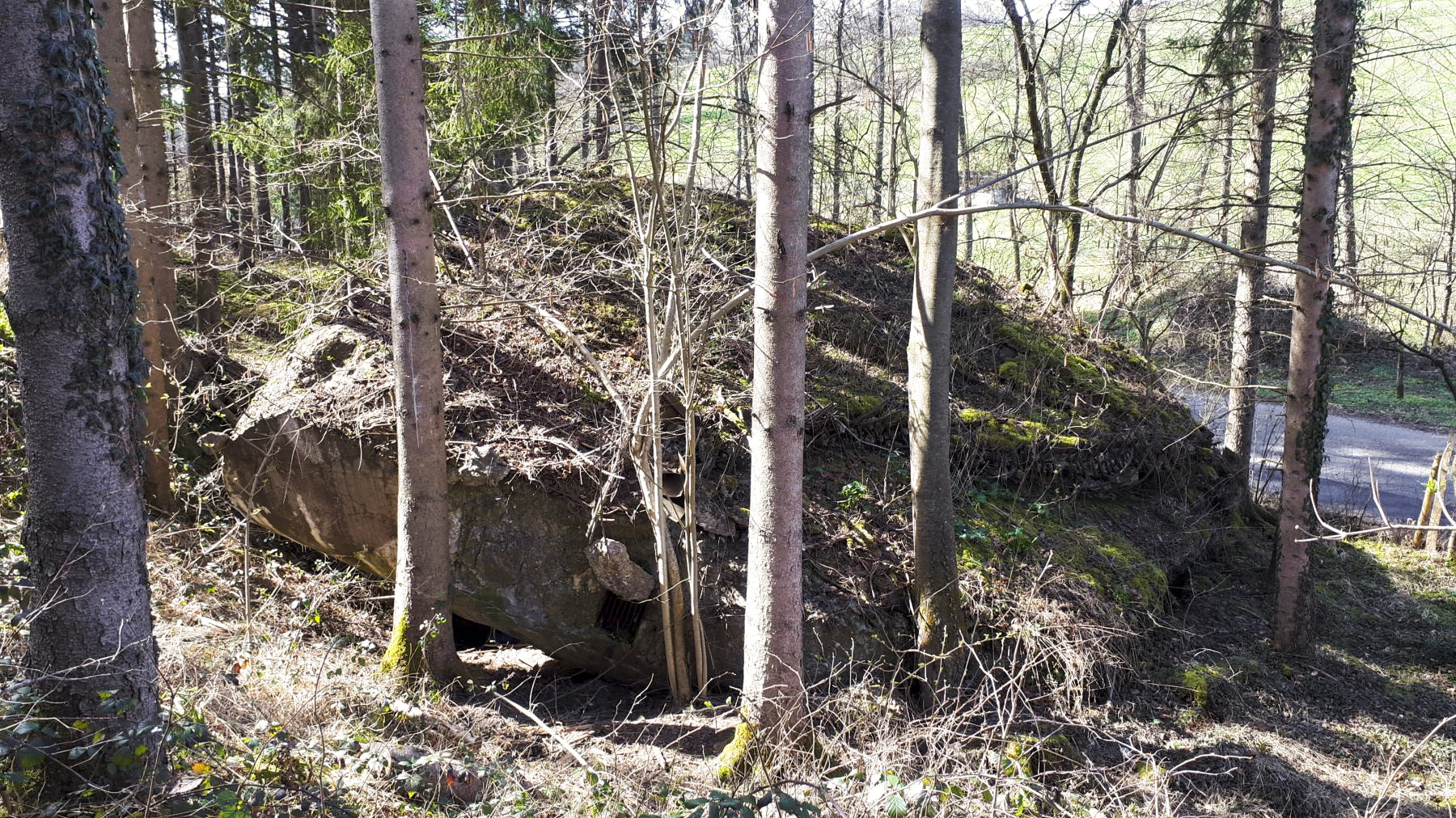 Ligne Maginot - SCHMELTZBACH OUEST - (Casemate d'infanterie - Simple) - La dalle retournée par l'explosion - Gregory Fuchs
