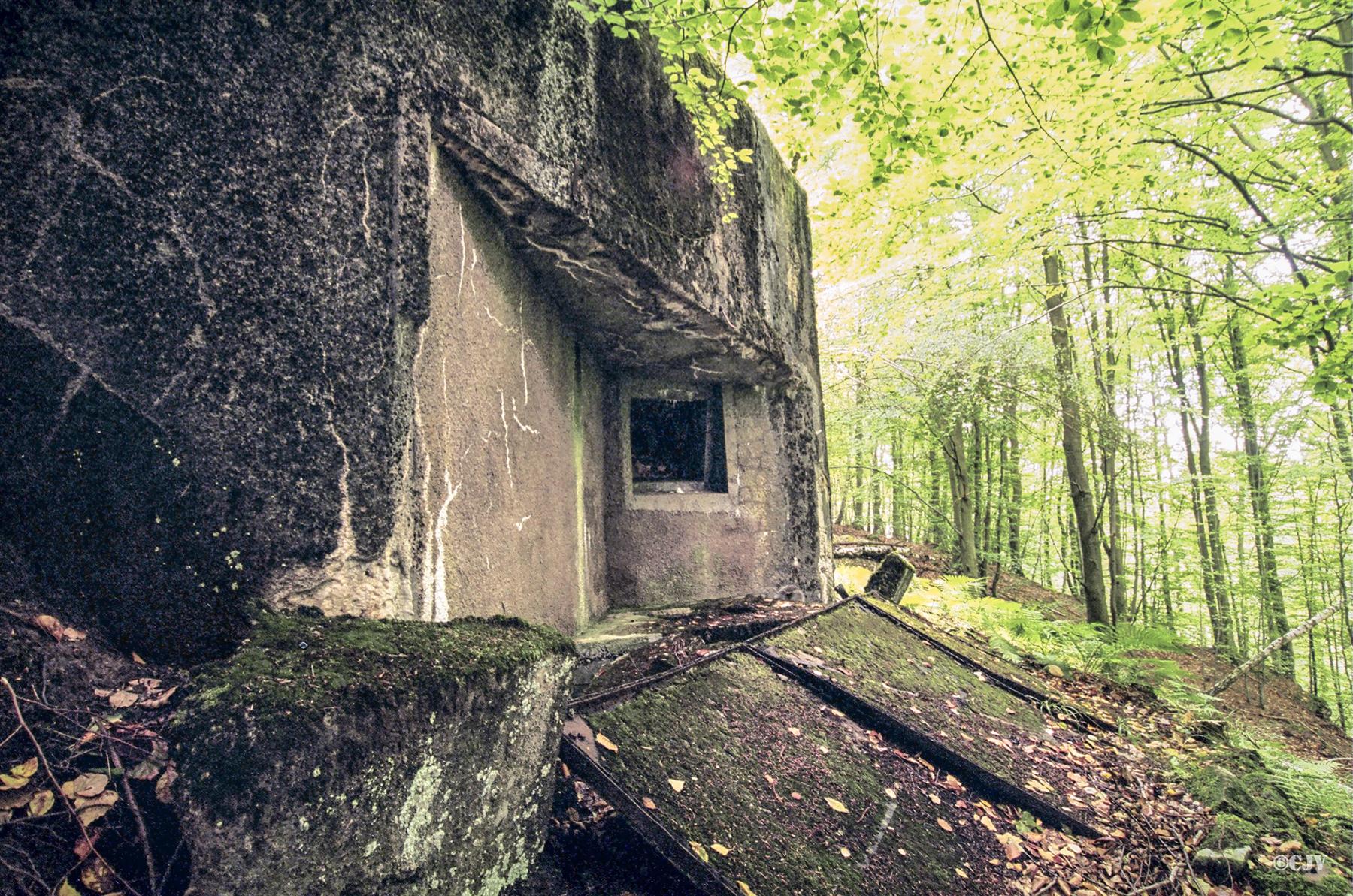 Ligne Maginot - TRAUTBACH CENTRE - (Blockhaus pour arme infanterie) - Les volets masquent les créneaux sont encore visibles sur cette photo - Lia VERMEULEN
